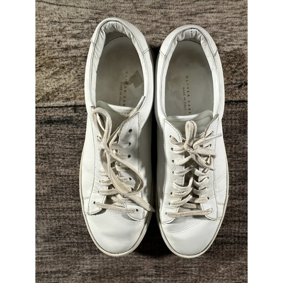 Oliver Cabell Low 1 off-White Mens Italy Leather Shoe sneaker Size 42, US 9 - Picture 4 of 10